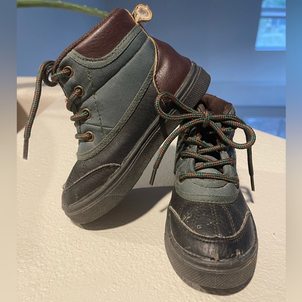 Oomphies Toddler Sneakers with Brown and Green Accents toddler 8